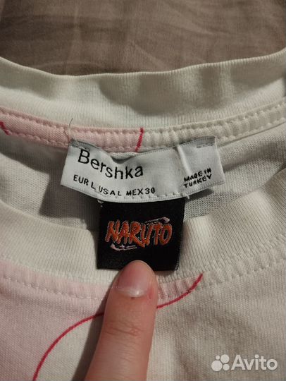 Футболка оверсайз, аниме, наруто, Bershka