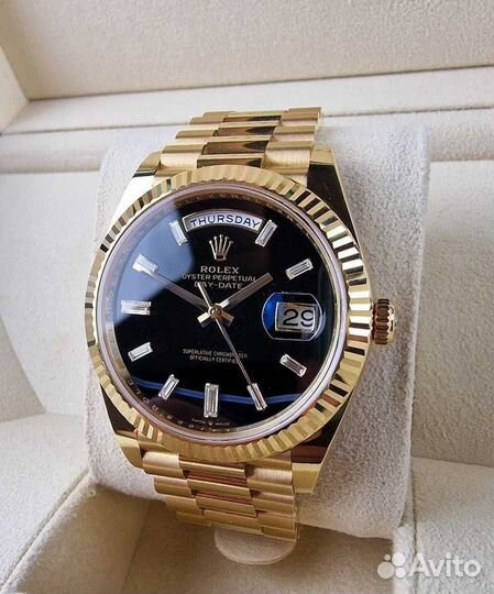 Rolex Day-Date YG Onyx Dial