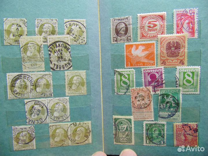 Альбом с марками. Старые Марки мира. 60