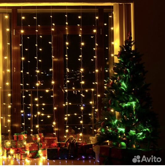 Гирлянда светодиодная штора