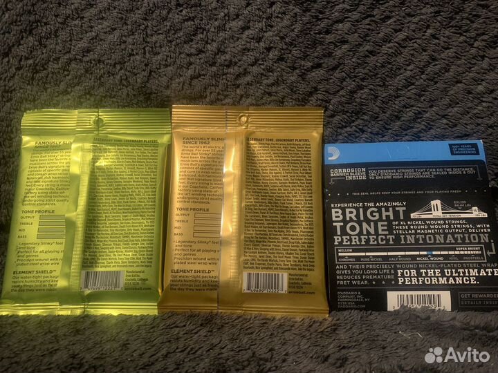 Струны на электрогитару ernie ball, daddario