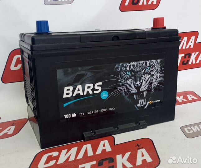 Аккумулятор Bars 100А.ч. 800 А обратная полярность