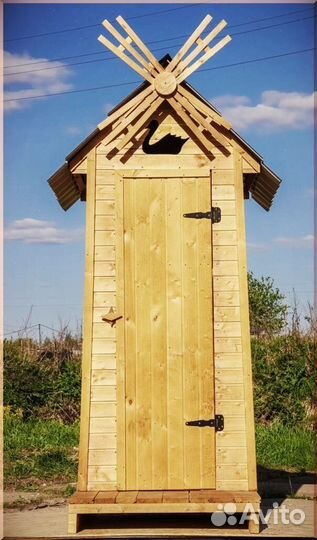 Дачный туалет с декором PDN