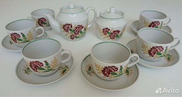 Чайные сервизы Дулево и Вербилки без позолоты