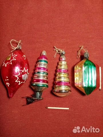 Ёлочные игрушки СССР, пирамидки на прищепке