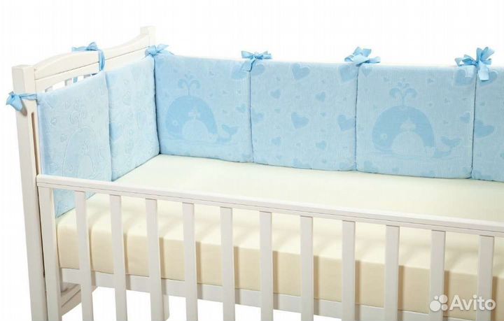 Мягкие бортики для детской кроватки