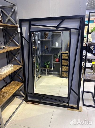 Зеркало с подсветкой Лофт