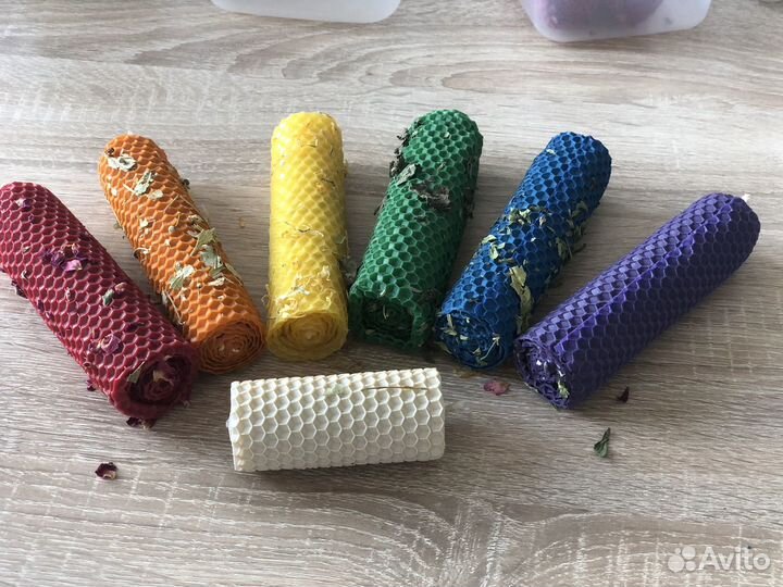 Свечи намерения из натуральной вощины