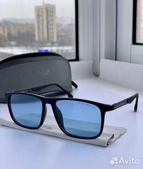 Очки emporio armani синие поляризационные