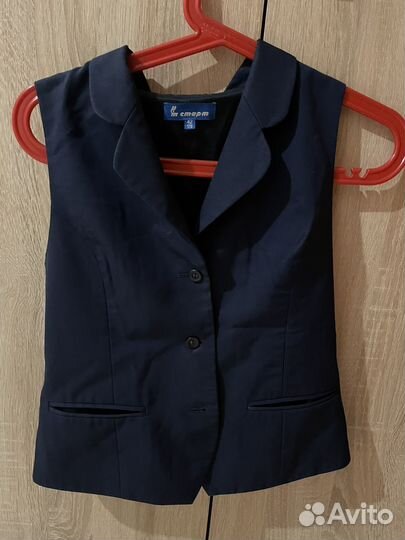Жилетка школьная синяя