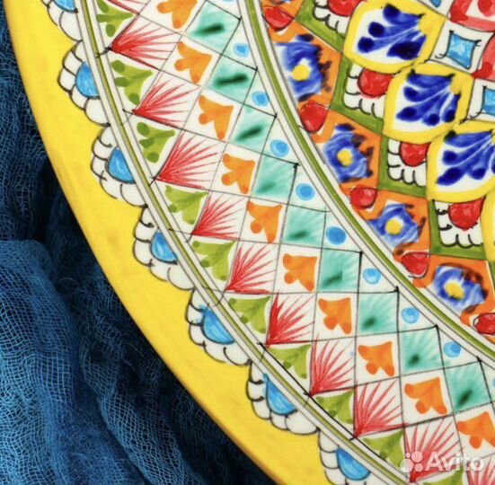 Ляган круглый Риштанская Керамика 42см