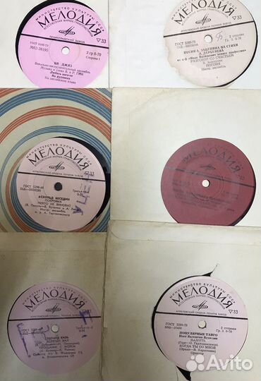 Пластинки миньоны винил и гибкие