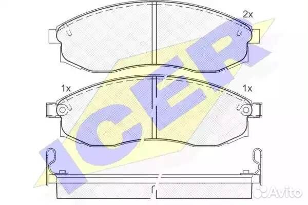 Колодки передние nissan maxima A32/mitsubishi L200