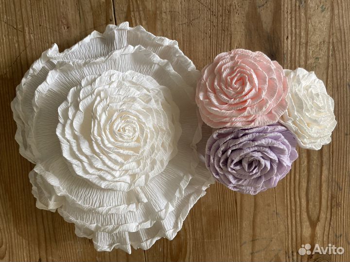 Для Ольги: Цветы из гофрированной бумаги