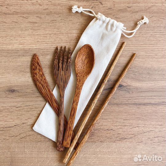 Столовые приборы из кокоса