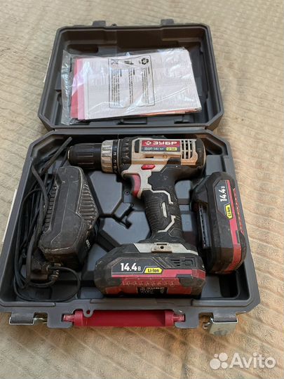 Аккумуляторная дрель зубр бу