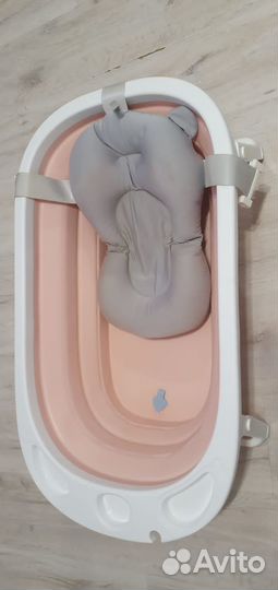 Ванночка Miyoumi детская складная с матрасиком