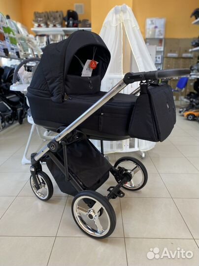 Коляска Coletto Fado 2в1 черная/рама серебро