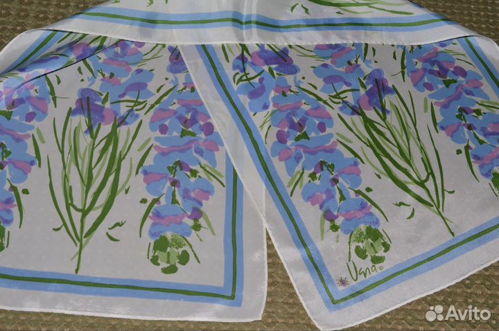 Винтажный шарф Vera США Япония 1960е Акварель