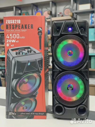 Мощная портативная колонка Zqs 8210