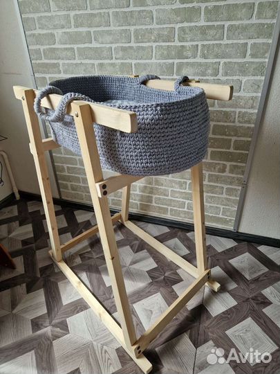 Люлька колыбель для новорожденных и подставка