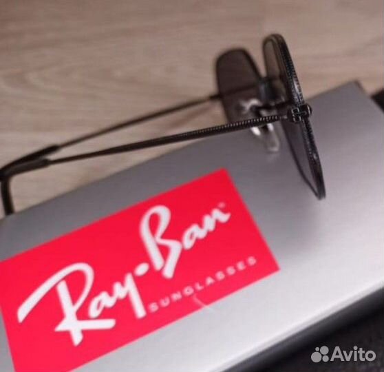 Очки Ray-Ban octagonal 3556 в чёрной оправе