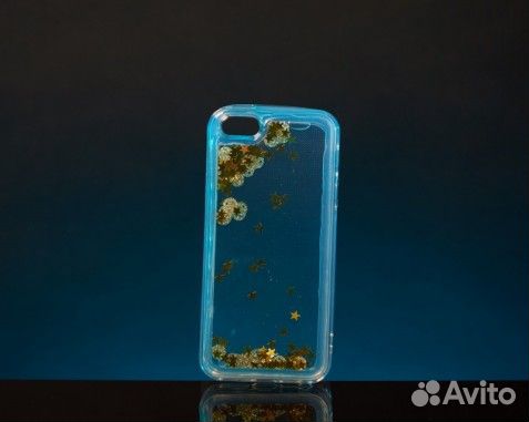 Чехол силикон-блестки на iPhone 5/5s/se