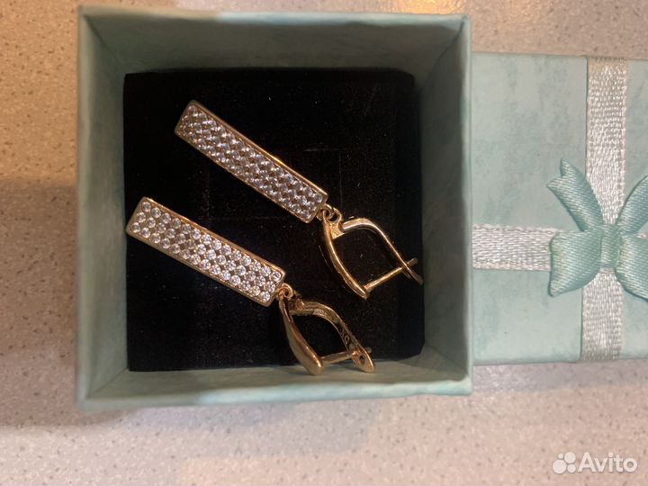 Серьги новые под золото