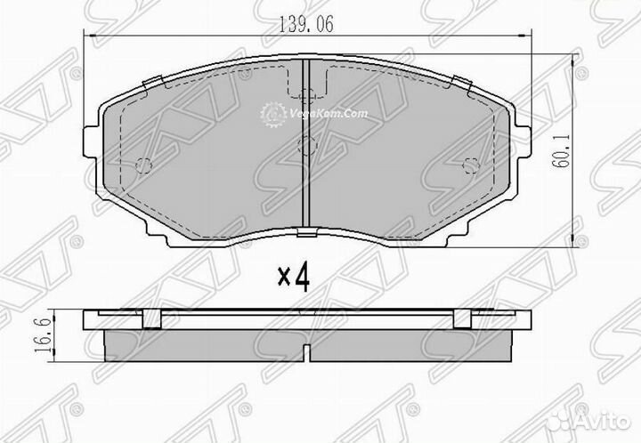 Колодки передние Mazda CX-7 9 MPV Mitsubishi Pajero Sport stlcy23323Z