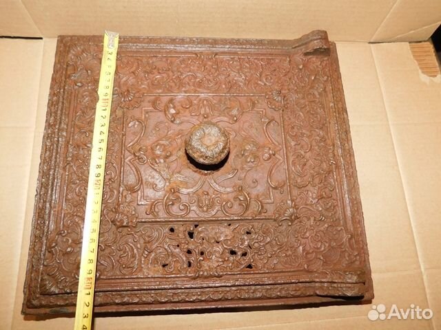 Антикварная, печная дверца из барской усадьбы ри