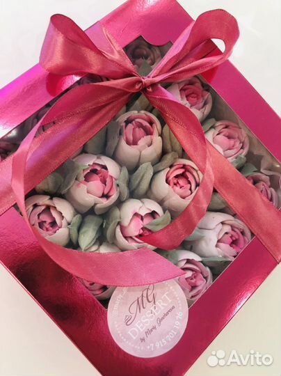 Тюльпаны и пельмени из зефира