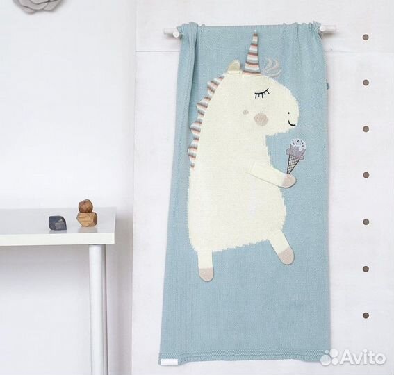 Плед детский вязаный ручная работа