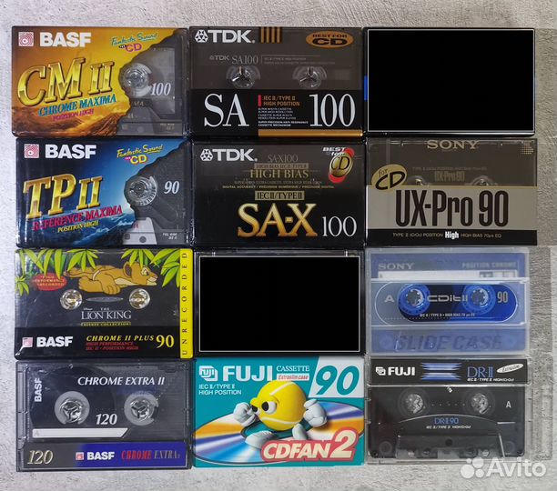 Кассеты, хром, новые