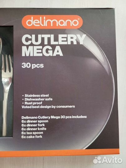 Набор столовых приборов Delimano Cutlery Mega 30пр