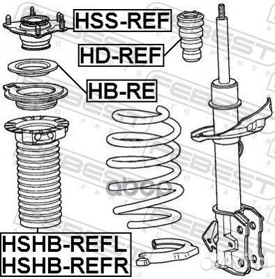 Опора переднего амортизатора hssref Febest