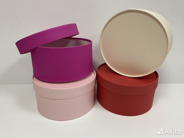 Коробка подарочная круглая с крышкой