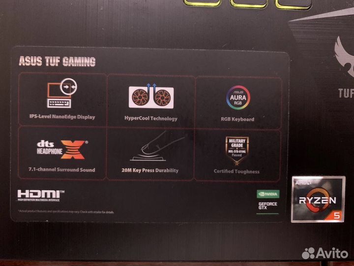Ноутбук Asus TUF gaming FX505DT-BQ598T