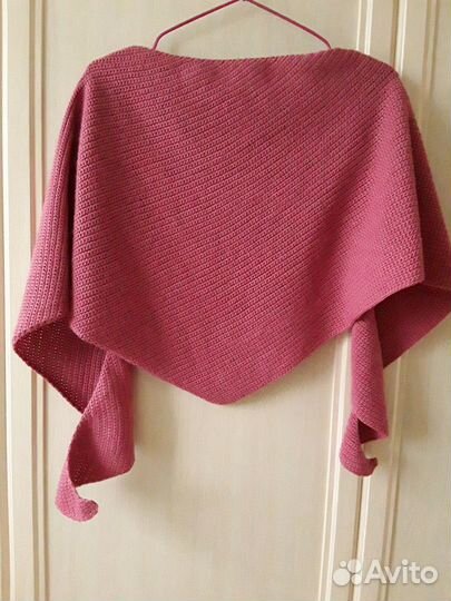 Шарф бактус вязаный