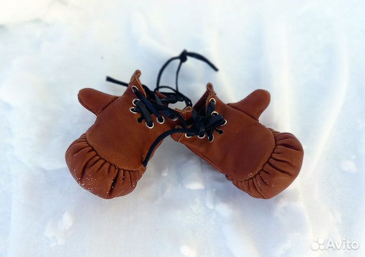 Боксерские перчатки брелок кожаные ручная работа