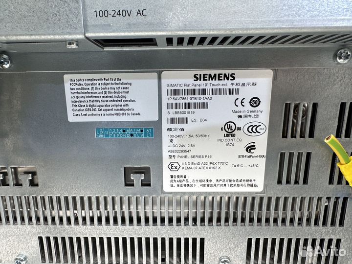 Панель оператора Siemens 6AV7861-3TB10-1AA0