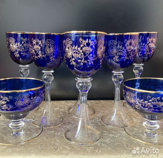 Фужеры, бокалы, рюмки, креманки Богемия