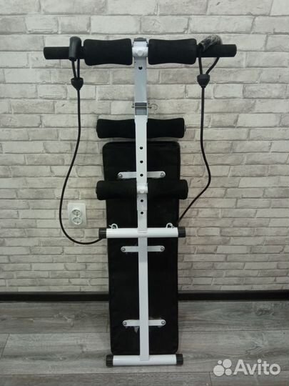 Скамья для пресса, спины с эспандерами