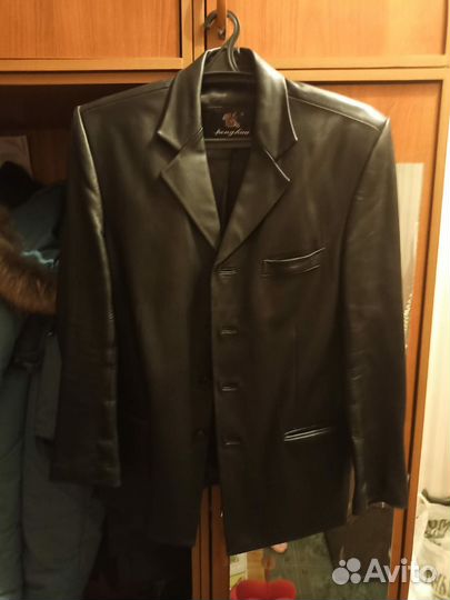 Кожаная куртка, мужская, 50 размер