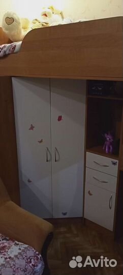 Продам кровать-чердак с матрасом Аскона