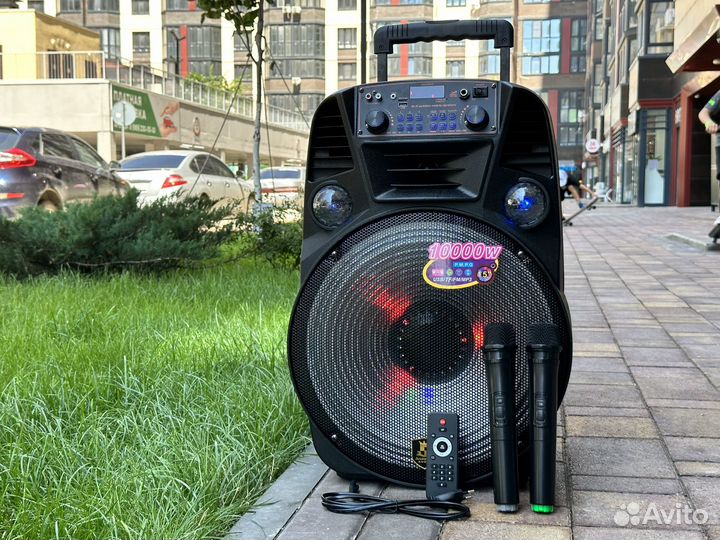 Блютуз колонка караоке новая