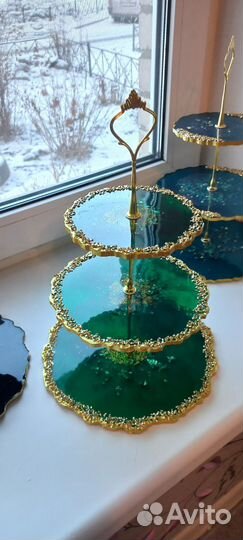 Фруктовница этажеркаиз эпоксидной смолы