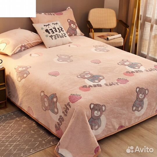 Плед покрывало 180*200 см с 2 наволочками, детский