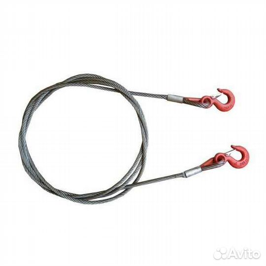 Буксировочный трос Tplus, стальной 5т. 5.м.,Крюк