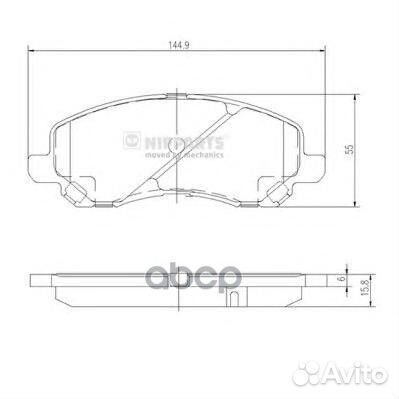 Колодки тормозные передние Mitsubishi Lancer