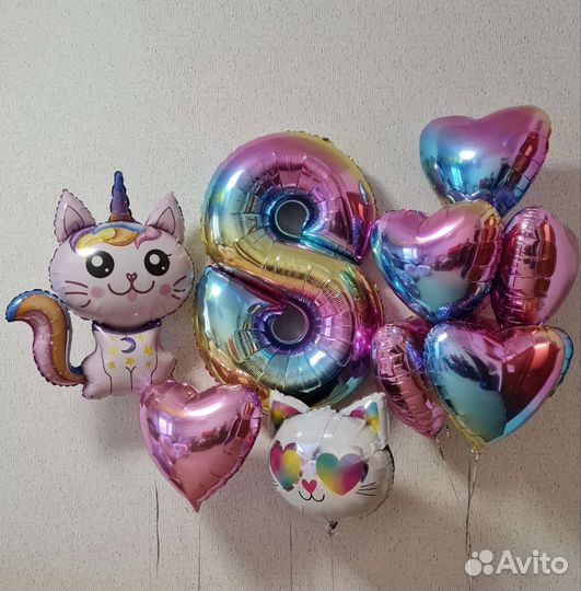 Воздушные гелиевые шары для девочки